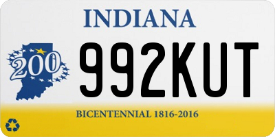 IN license plate 992KUT