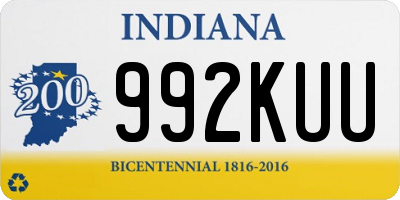 IN license plate 992KUU