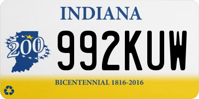 IN license plate 992KUW