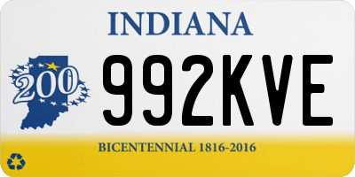 IN license plate 992KVE