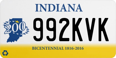 IN license plate 992KVK