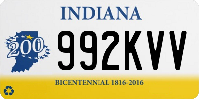 IN license plate 992KVV