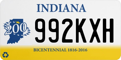 IN license plate 992KXH