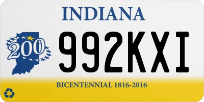IN license plate 992KXI