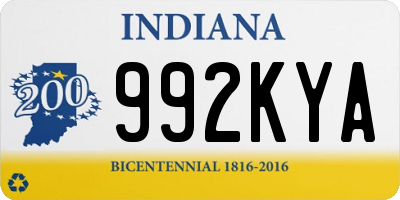 IN license plate 992KYA