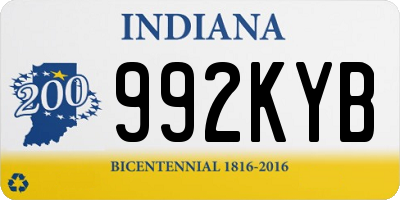 IN license plate 992KYB