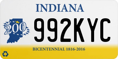 IN license plate 992KYC