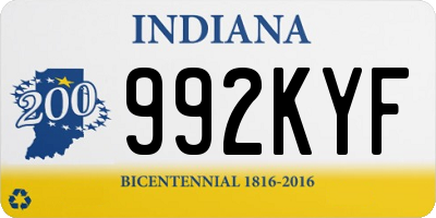 IN license plate 992KYF