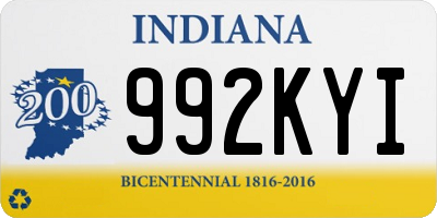 IN license plate 992KYI