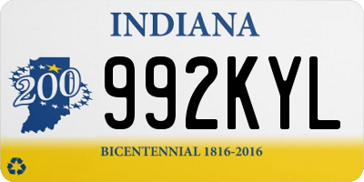 IN license plate 992KYL