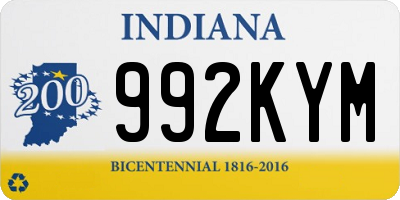 IN license plate 992KYM