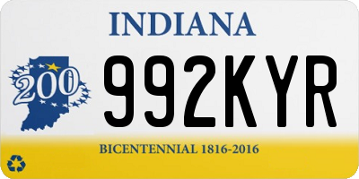 IN license plate 992KYR
