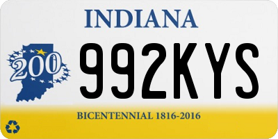 IN license plate 992KYS