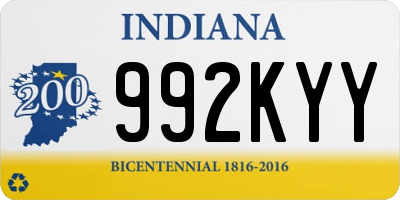 IN license plate 992KYY