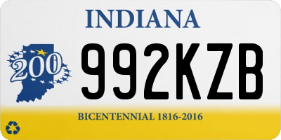 IN license plate 992KZB