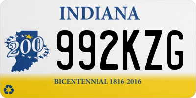 IN license plate 992KZG