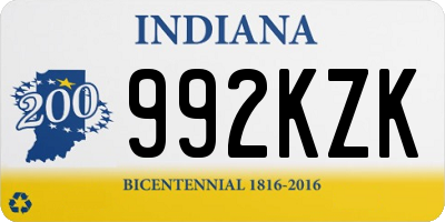 IN license plate 992KZK