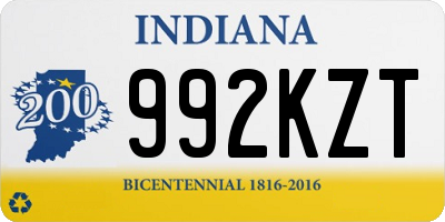 IN license plate 992KZT