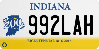 IN license plate 992LAH