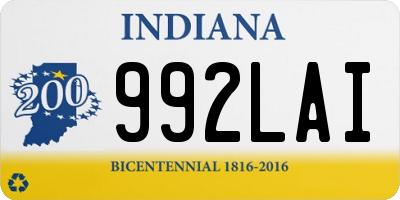 IN license plate 992LAI