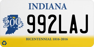 IN license plate 992LAJ