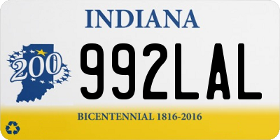 IN license plate 992LAL