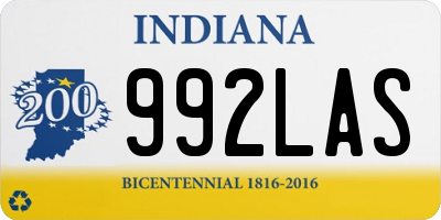 IN license plate 992LAS