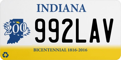 IN license plate 992LAV