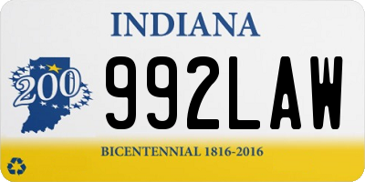 IN license plate 992LAW