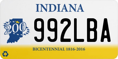 IN license plate 992LBA