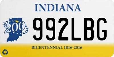 IN license plate 992LBG