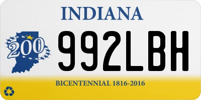 IN license plate 992LBH