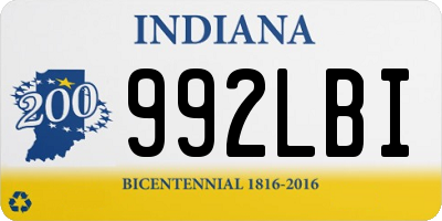IN license plate 992LBI