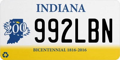 IN license plate 992LBN