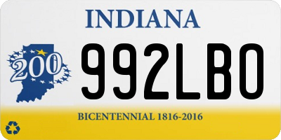 IN license plate 992LBO