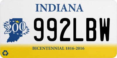 IN license plate 992LBW