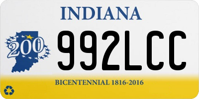 IN license plate 992LCC