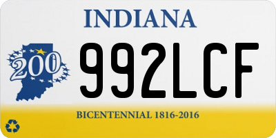 IN license plate 992LCF
