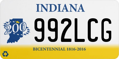 IN license plate 992LCG