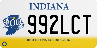 IN license plate 992LCT