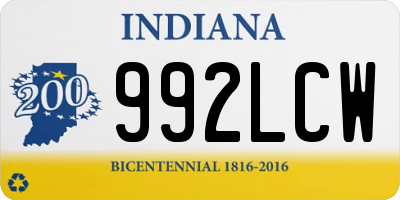 IN license plate 992LCW