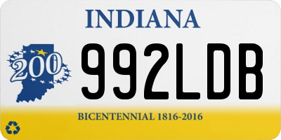 IN license plate 992LDB