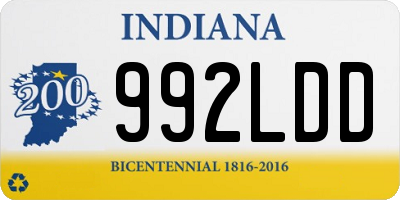 IN license plate 992LDD