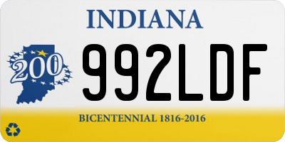 IN license plate 992LDF