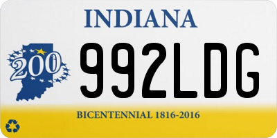 IN license plate 992LDG