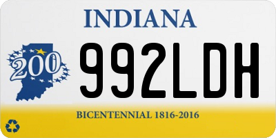 IN license plate 992LDH