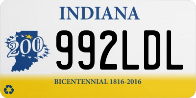 IN license plate 992LDL