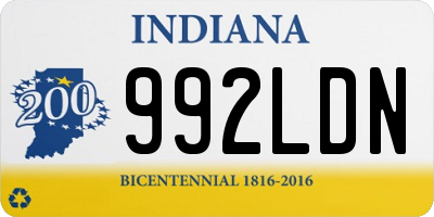 IN license plate 992LDN