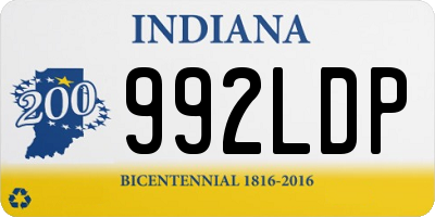 IN license plate 992LDP