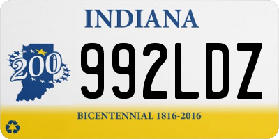 IN license plate 992LDZ